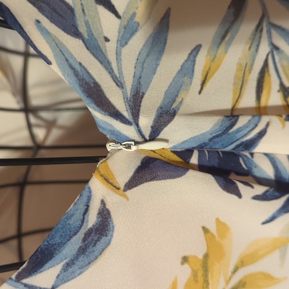 Gal Meets Glam Maxi Dress Chiffon Tropical Kiki Leaf Print Flowy Size 14 NICE - Picture 12 of 15